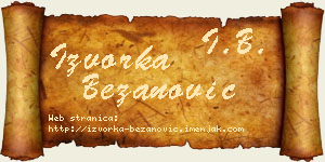 Izvorka Bežanović vizit kartica